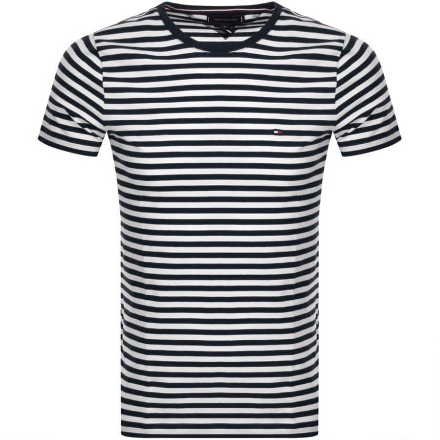 Alternative Image for ProductTommy Hilfiger Stretch Slim Fit Logo T Shirt Navy1